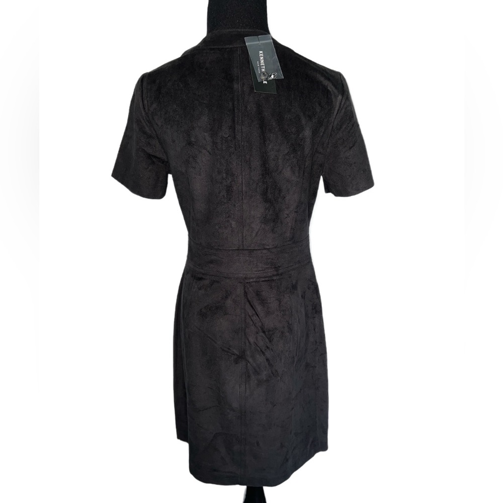 NWT Kenneth Cole suede Black Button-Up Dress - Picture 3 of 8